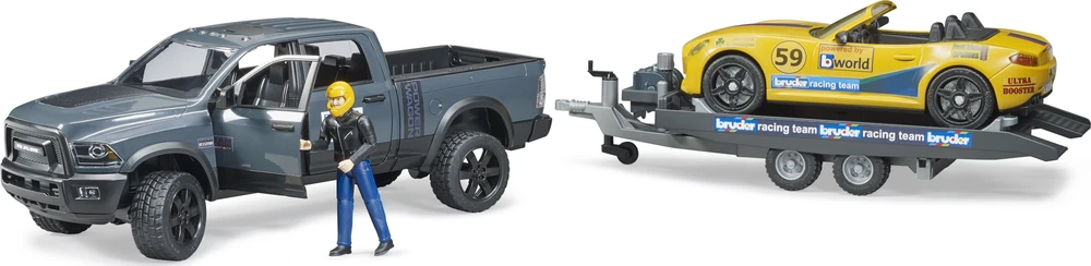 BRUDER automobilis RAM 2500 Power Wagon su priekaba, 02504