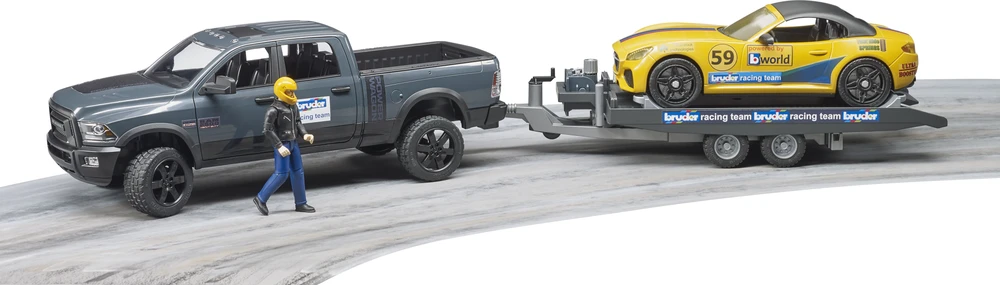 BRUDER automobilis RAM 2500 Power Wagon su priekaba, 02504