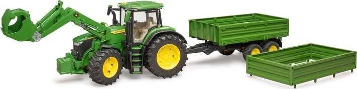 Traktorius su krautuvu ir priekaba Bruder 03155 John Deere 7R 350