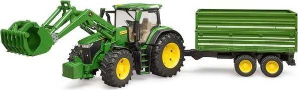 Traktorius su krautuvu ir priekaba Bruder 03155 John Deere 7R 350