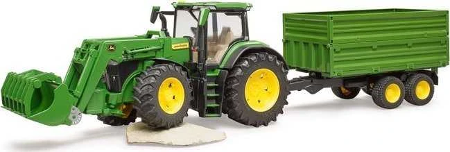 Traktorius su krautuvu ir priekaba Bruder 03155 John Deere 7R 350