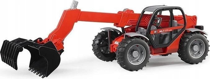 BRUDER 1:16 MAN TGA žemo profilio sunkvežimis su teleskopiniu krautuvu MLT 633, 02774