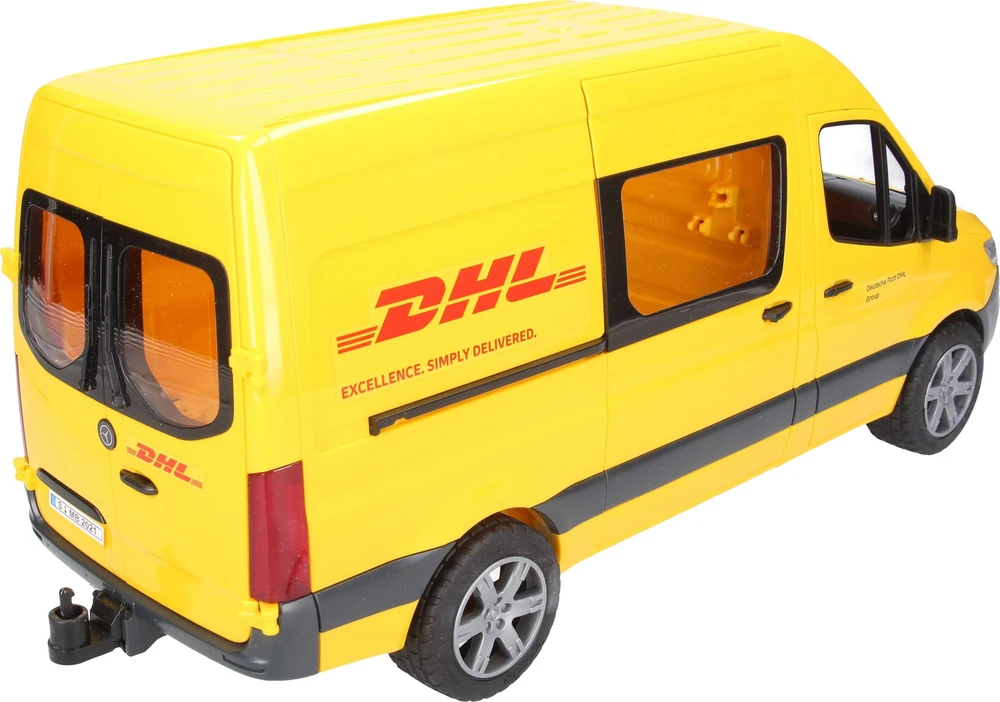 BRUDER 1:16 siuntų pristatymo furgonas MB Sprinter DHL su vairuotoju, 02671