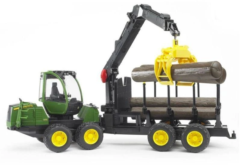 Traktorius su priedais Bruder John Deere 1210E, 3 m.+