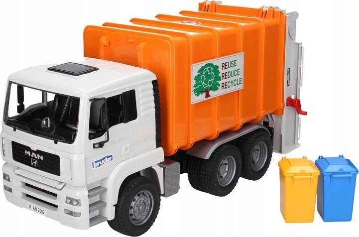 BRUDER 1:16 MAN TGA iš galo pakraunamas šiuksliavežis, 02772