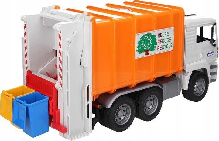 BRUDER 1:16 MAN TGA iš galo pakraunamas šiuksliavežis, 02772