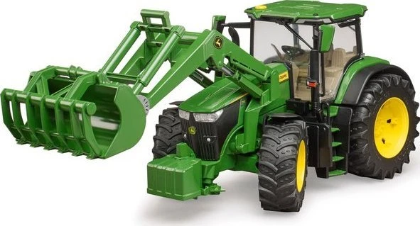 Traktorius su krautuvu ir priekaba Bruder 03155 John Deere 7R 350