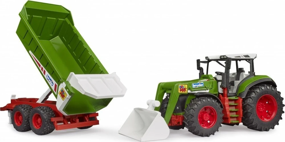 Bruder - Roadmax traktorius su priekiniu krautuvu ir galiniu savivarčiu (03452)