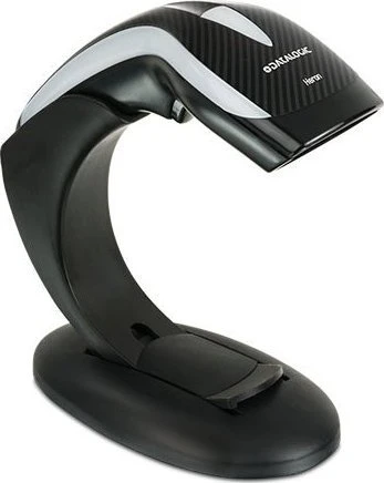 Barkodo skaitytuvas Datalogic Heron HD3130 komplektas, juodas (Komplektą sudaro 1D skaitytuvas, Autosense Flex stovas ir USB laidas)