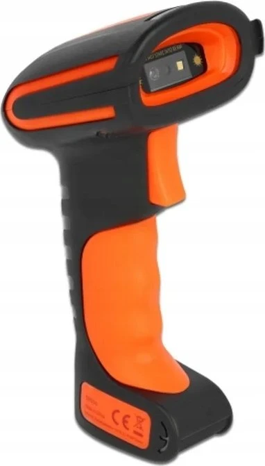 DLC DeLOCK 90556 brūkšninių kodų skaitytuvas Rankinis brūkšninių kodų skaitytuvas 1D/2D CMOS Juoda, Oranžinė