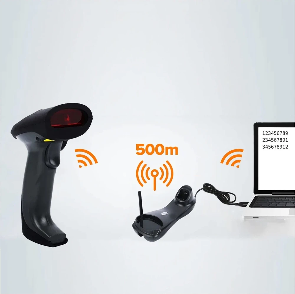 Skaitytuvas kodów kreskowych Zenwire Skaitytuvas Skaner Kodów Kreskowych QR 1D 2D ze Stacją Dokującą USB Belaidis W2503