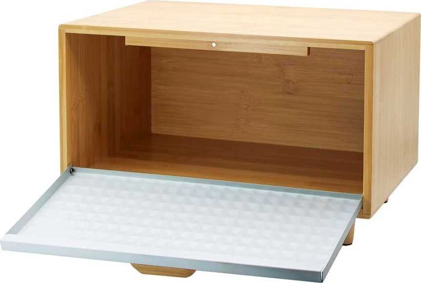 Bambukinė duonos dėžutė duonos indelis BRUNBESTE BB-4251 Baltas