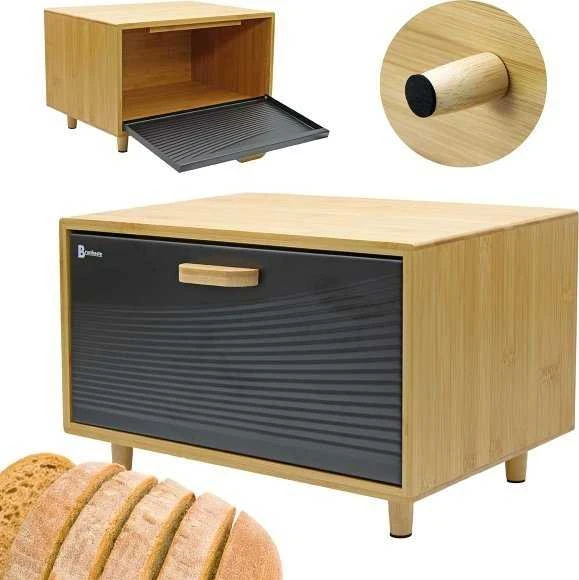 BAMBUKO DUONOS DĖŽUTĖ DUONOS KONTEERIJA BRUNBESTE BB-4252 Juodas