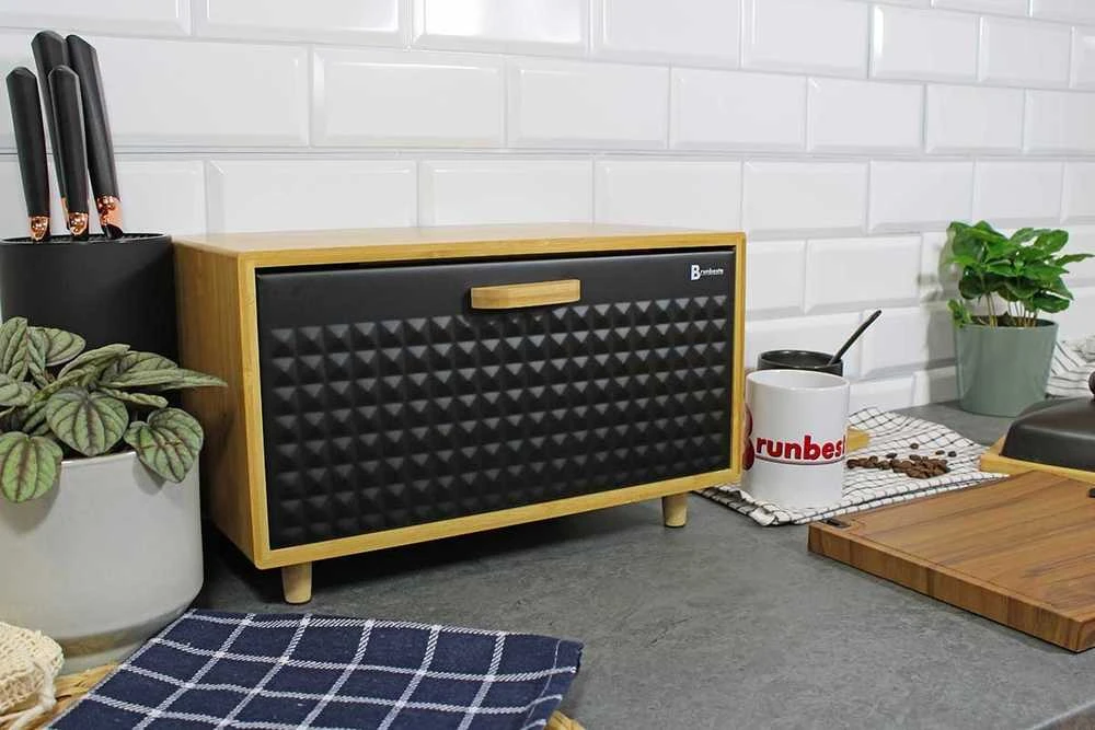 BAMBUKO DUONOS DĖŽUTĖ DUONOS KONTEERIJA BRUNBESTE BB-4250 Juodas