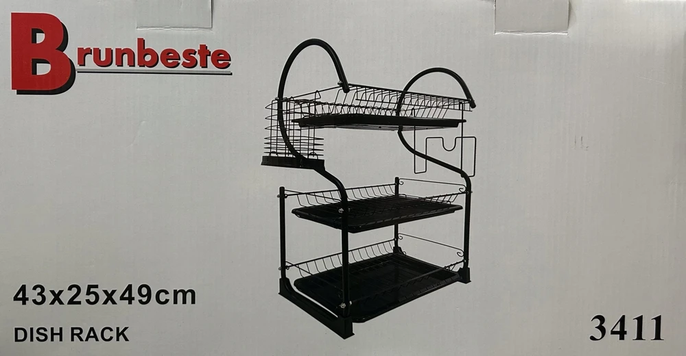 Džiovintuvas DO NACZYŃ 3-POZIOMOWA 53 X 25 X 49CM BRUNBESTE BB-3411
