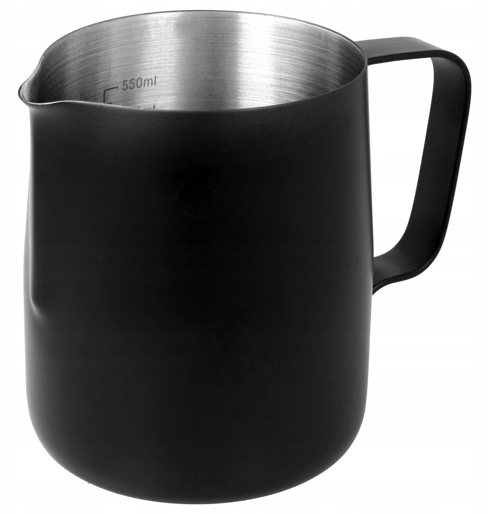 Pieno plakiklis METALINIS juodas pieno ąsotis 350 ml BRUNBESTE BB-2209