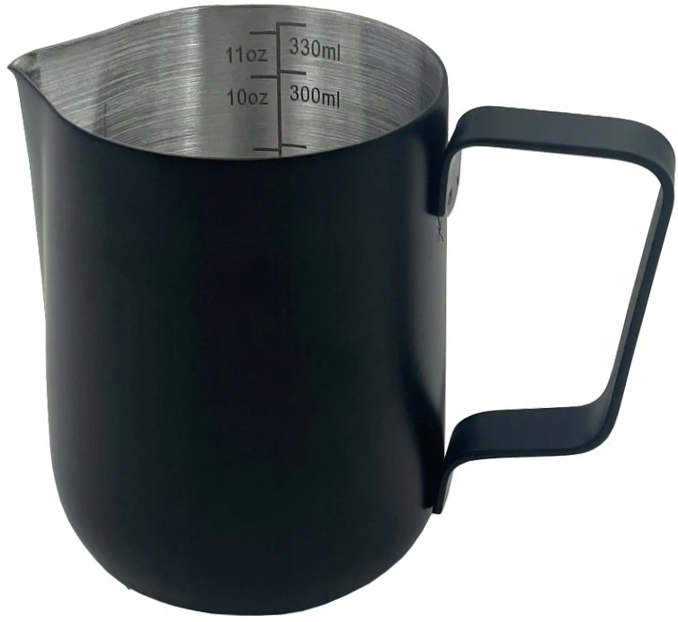 Pieno plakiklis METALINIS juodas pieno ąsotis 350 ml BRUNBESTE BB-2209