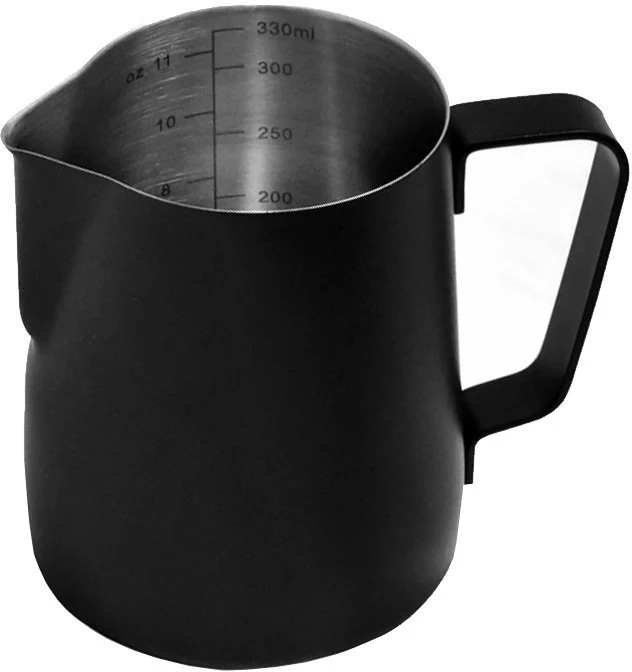 Pieno plakiklis METALINIS juodas pieno ąsotis 350 ml BRUNBESTE BB-2209