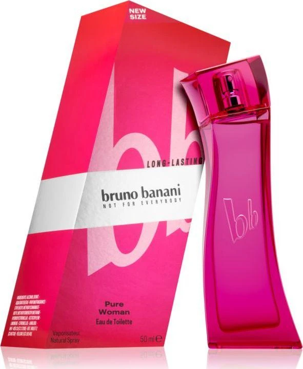 Bruno Banani Pure Woman EDT tualetinis vanduo moterims, 50 ml