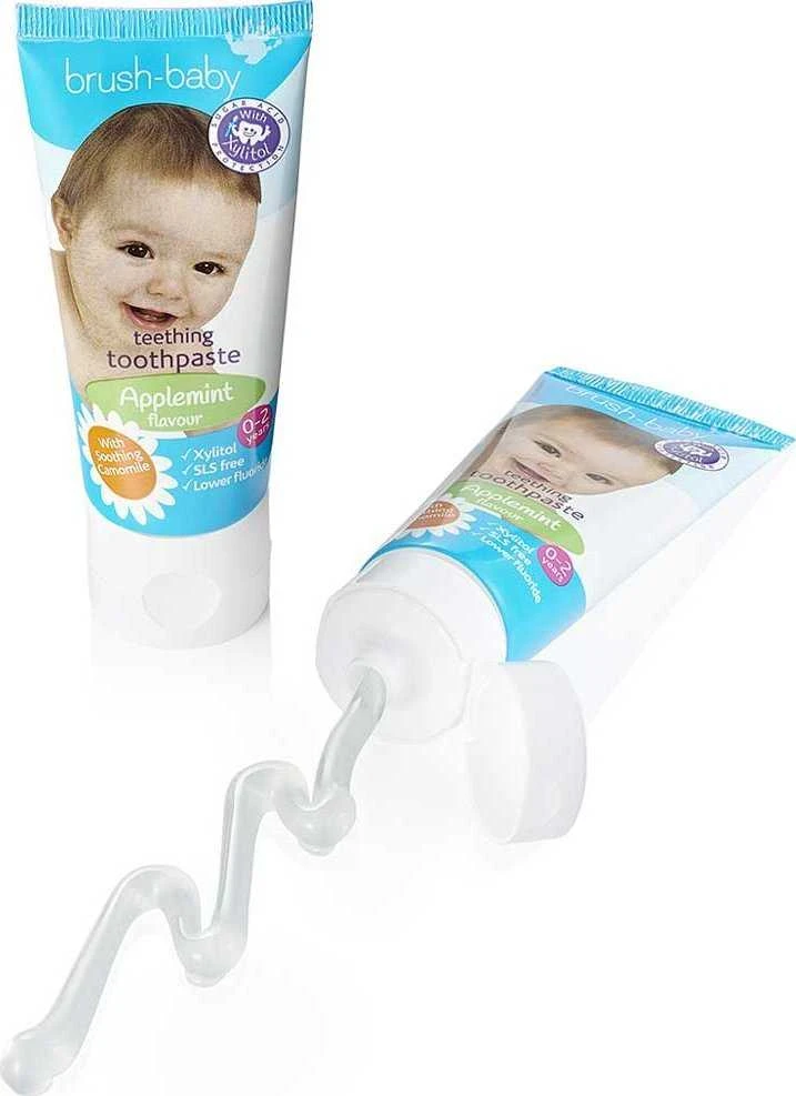 Brush-Baby -Baby Teething Dantų pasta pasta do zębów vaikams 0-2l Applemint 50ml