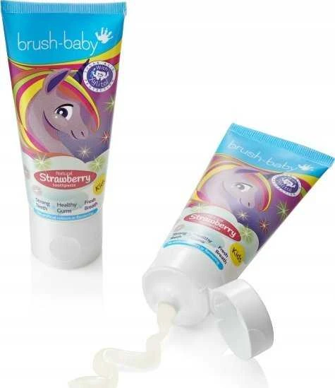 Brush-Baby -Baby Vienaragio dantų pasta vaikams 3+ Braškių 50ml
