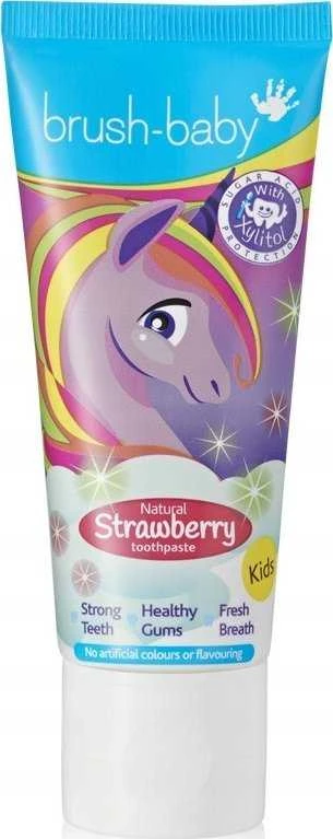 Brush-Baby -Baby Vienaragio dantų pasta vaikams 3+ Braškių 50ml