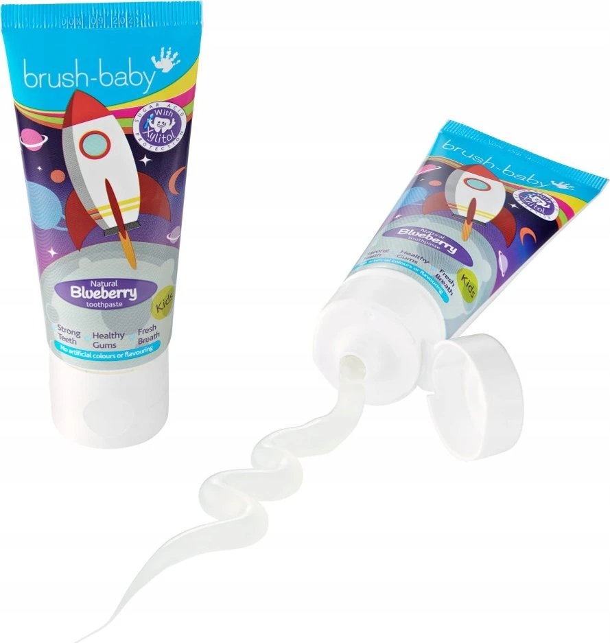 Brush-Baby -Baby Rocket dantų pasta vaikams 3+ Blueberry 50ml
