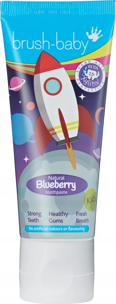 Brush-Baby -Baby Rocket dantų pasta vaikams 3+ Blueberry 50ml