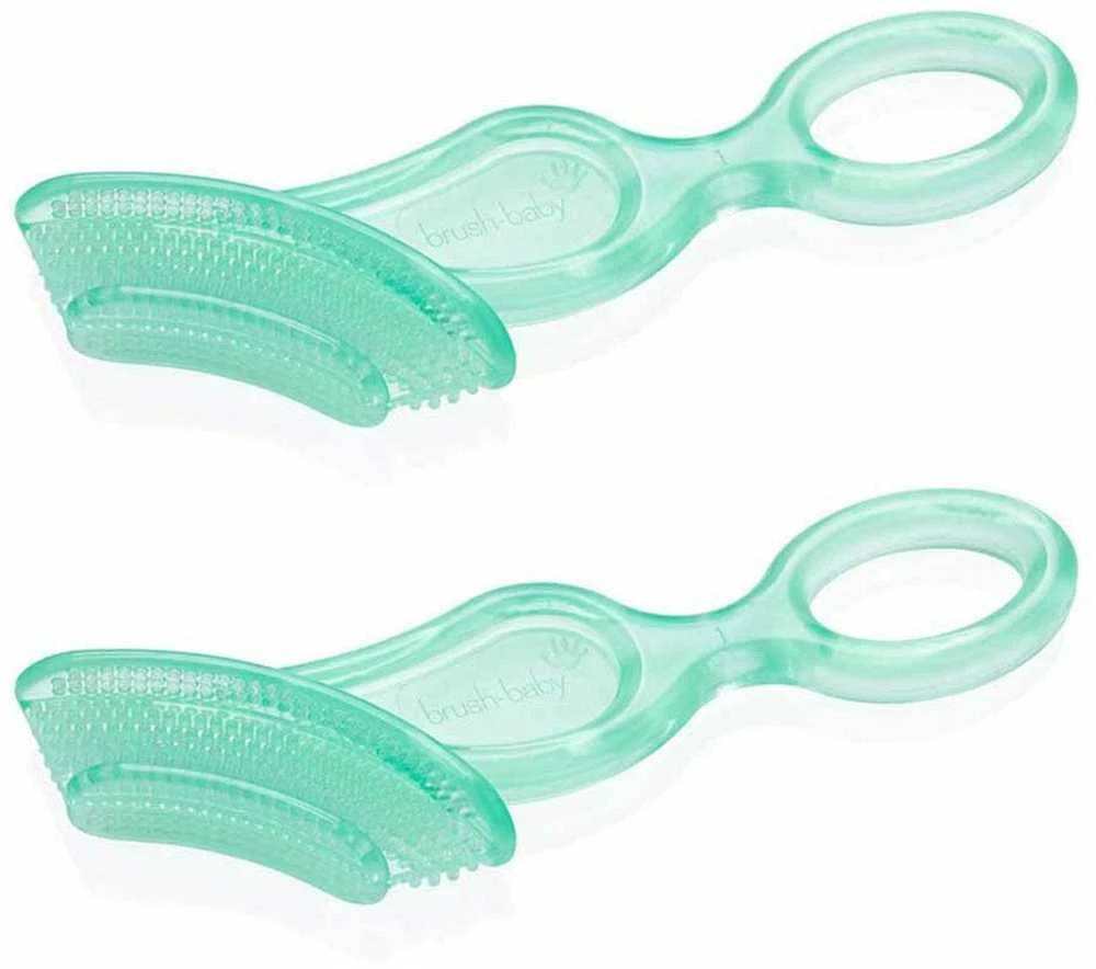 Brush-baby -Baby Kramtomojo dantų šepetėlio dantukas vaikams 10-36m 2 vnt.
