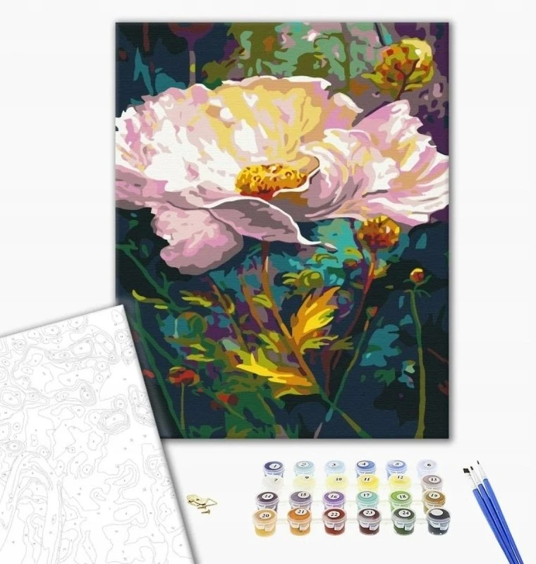 BRUSHME dažai pagal skaičius BRUSHME, 40x50 cm, nuostabi gėlė, 1 vnt., dėžutėje
