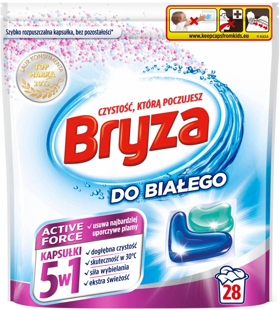 Bryza Kapsulės baltam skalbiniui 5v1 Active Force