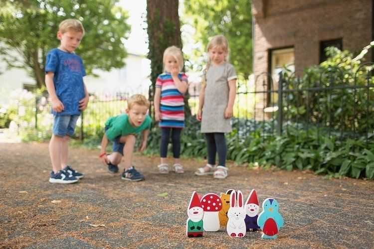 Bs Toys Medinis žaidimas boulingas Miško draugai
