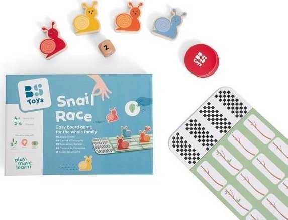 BS TOYS Lavinamasis žaidimas „Sraigių lenktynės“