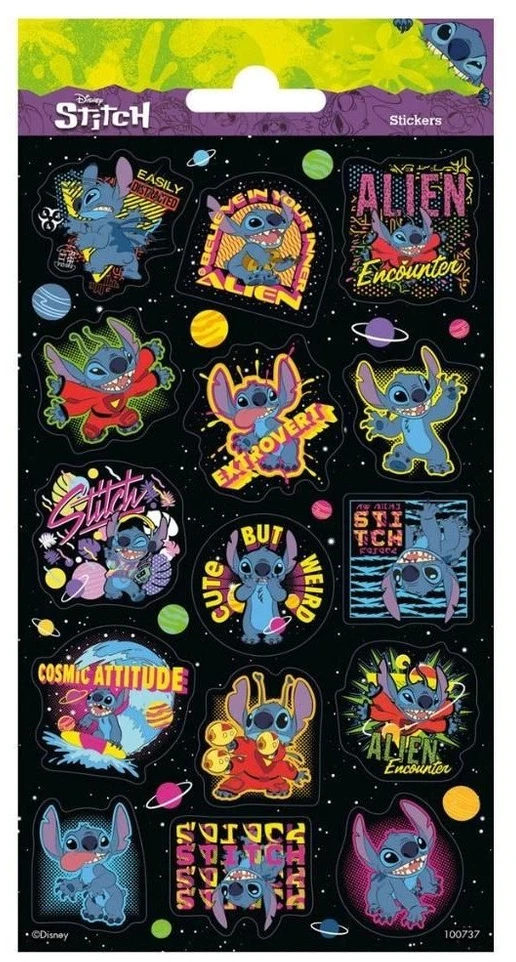 BT21 Blizgančios lipdukai Stitch