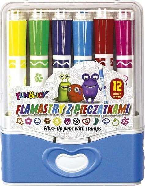 BTS Fun&Joy Antspaudų rašikliai su antspaudais 12 vnt.