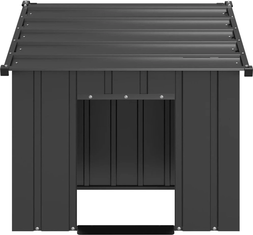 šunų namelis su stogu 83x130x85 cm cinkuoto plieno