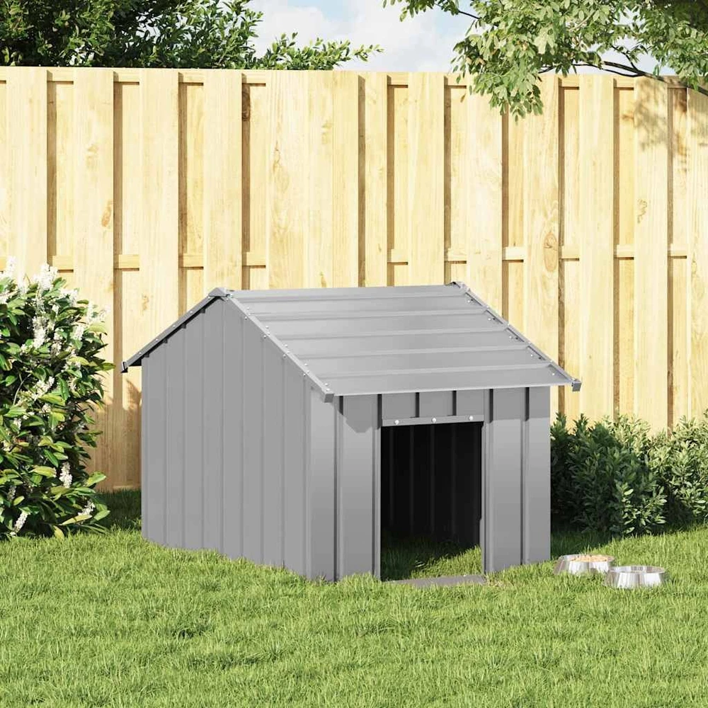 šunų namelis su stogu 83x130x85 cm cinkuoto plieno