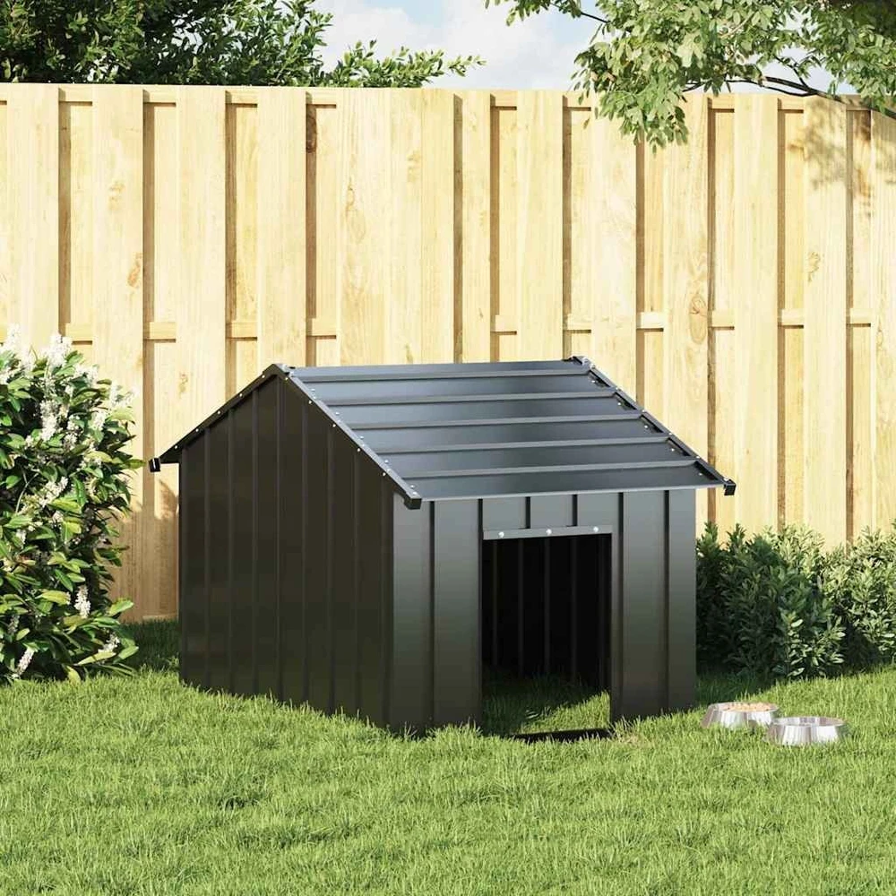 šunų namelis su stogu 83x130x85 cm cinkuoto plieno