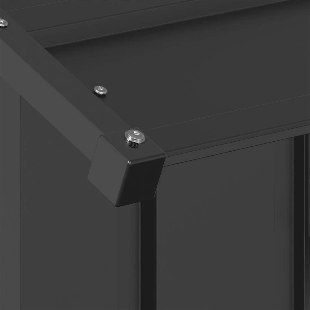 šunų namelis su stogu 83x130x85 cm cinkuoto plieno
