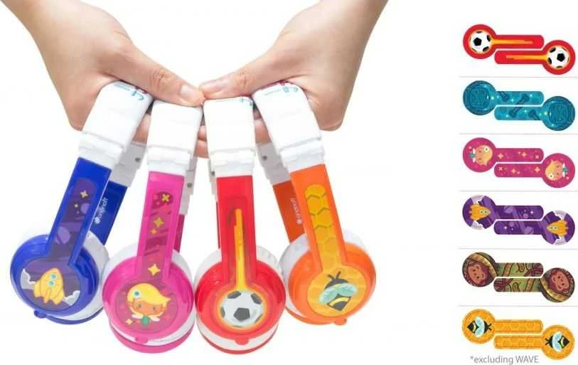Buddyphones Prijunkite geltonas ausines