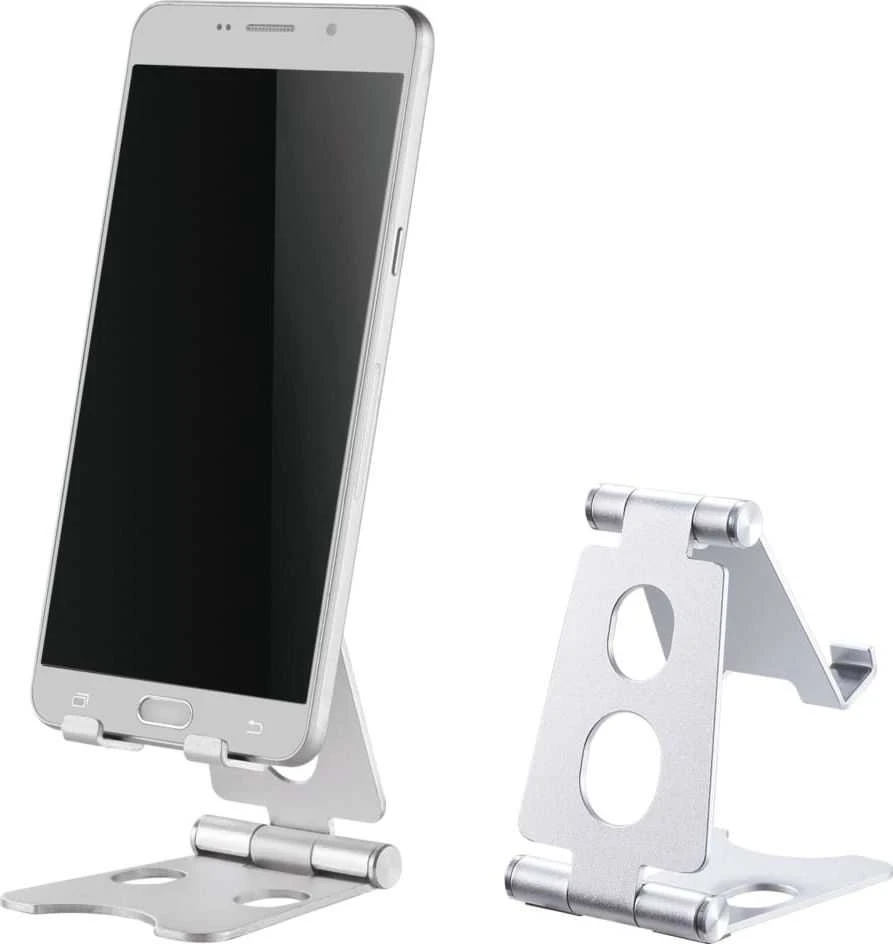 „Neomounts NEWSTAR“ telefono stalinis stovas (tinka telefonams iki 6,5 colio), Sidabrinis