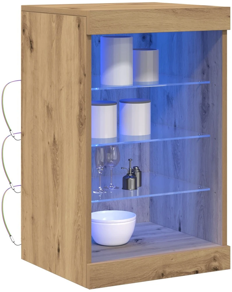 LED Bufetas Amatininkų ąžuolas 41 x 37 x 67 cm Apdirbta mediena