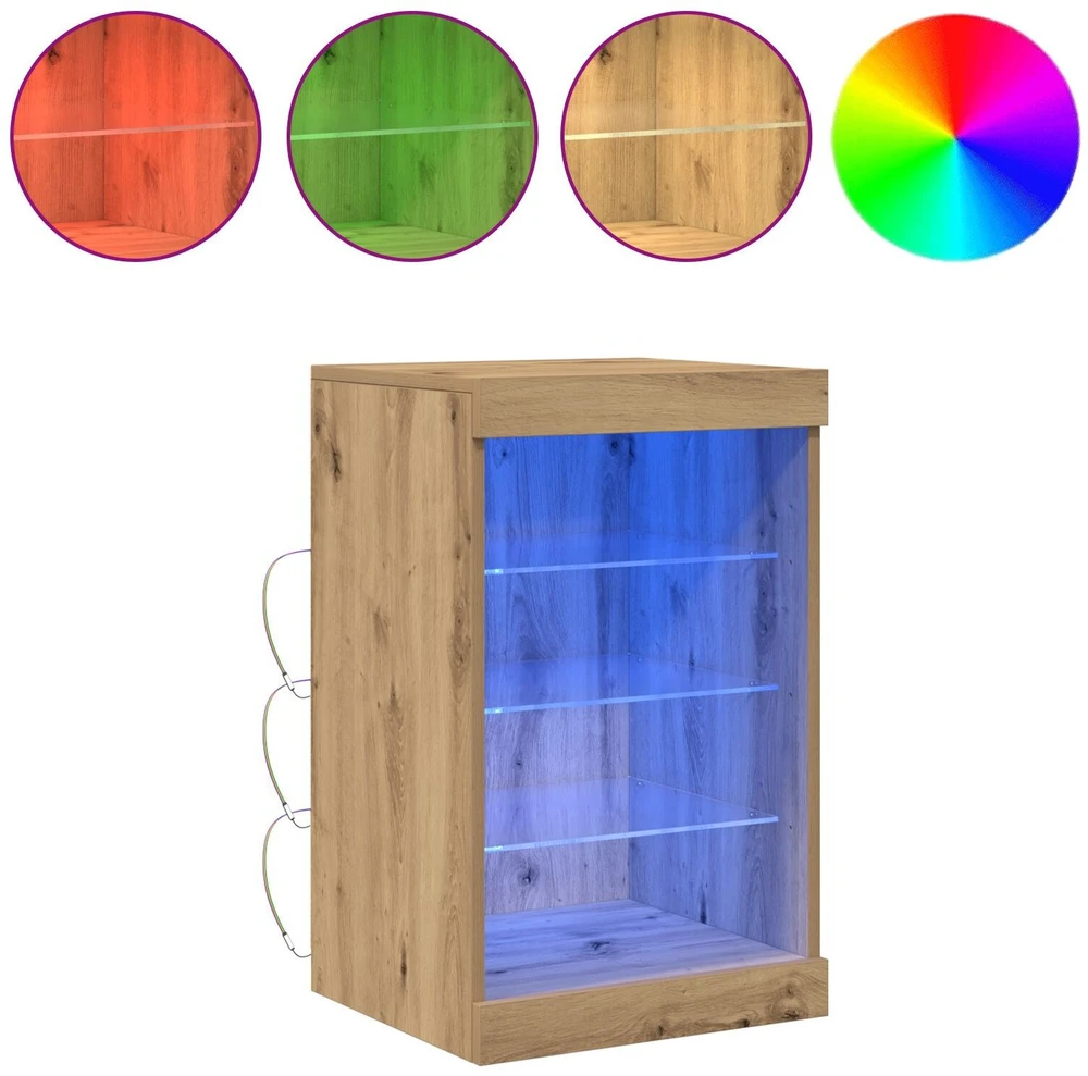 LED Bufetas Amatininkų ąžuolas 41 x 37 x 67 cm Apdirbta mediena