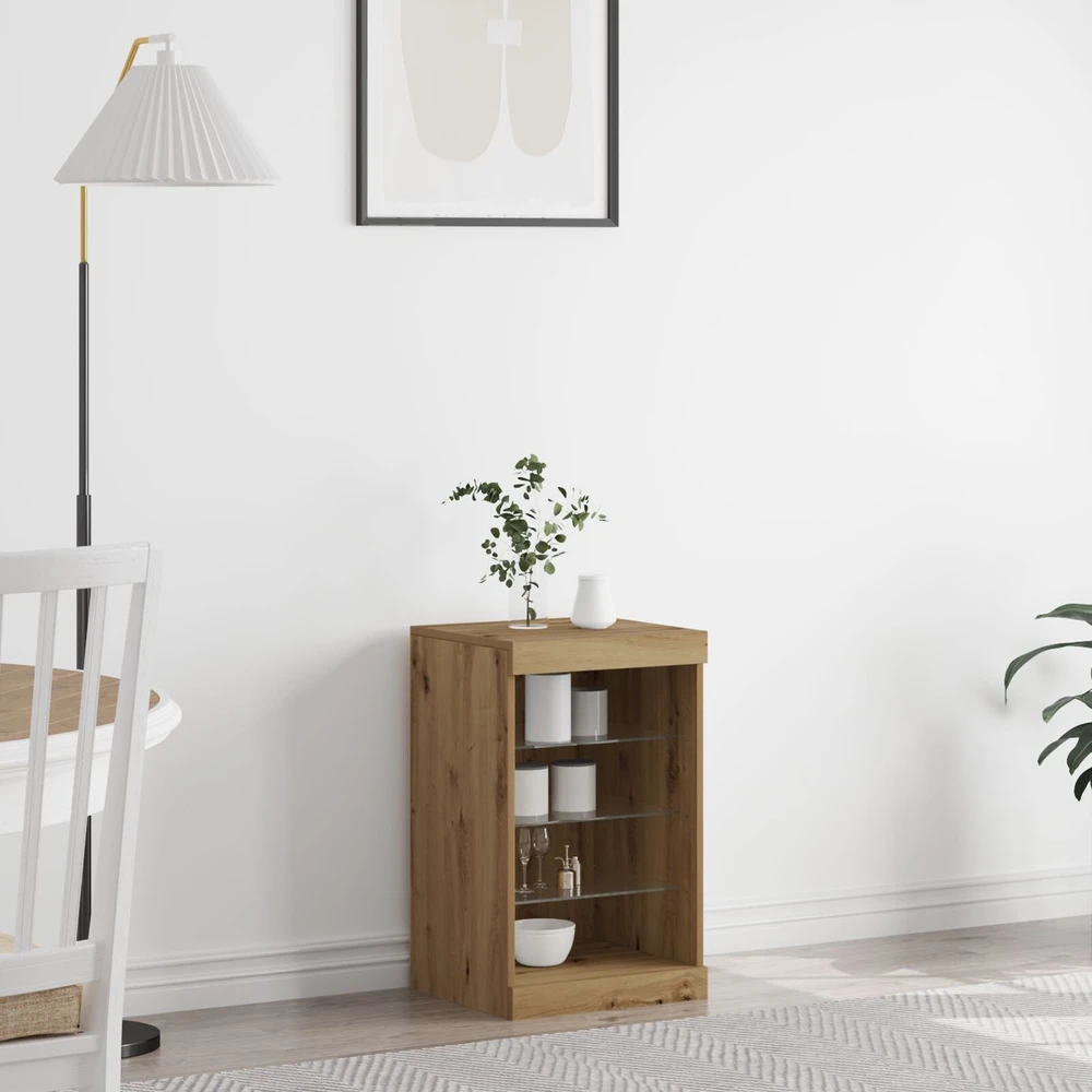 LED Bufetas Amatininkų ąžuolas 41 x 37 x 67 cm Apdirbta mediena
