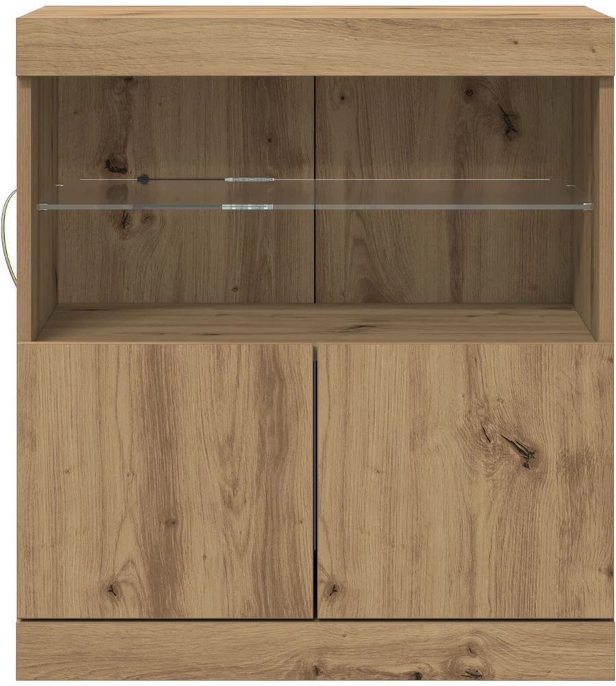 LED Bufetas Ruda 60,5 x 37 x 67 cm Apdirbta mediena