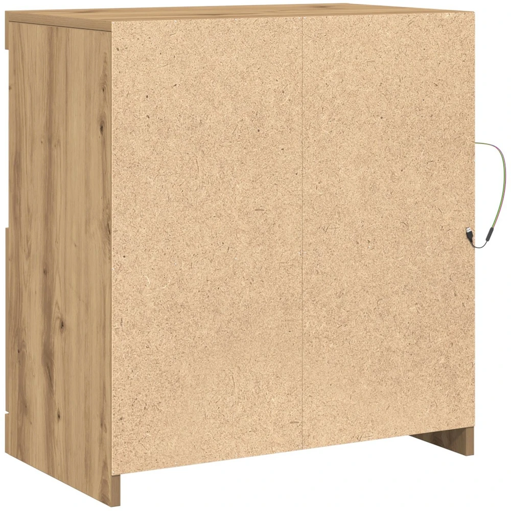 LED Bufetas Ruda 60,5 x 37 x 67 cm Apdirbta mediena