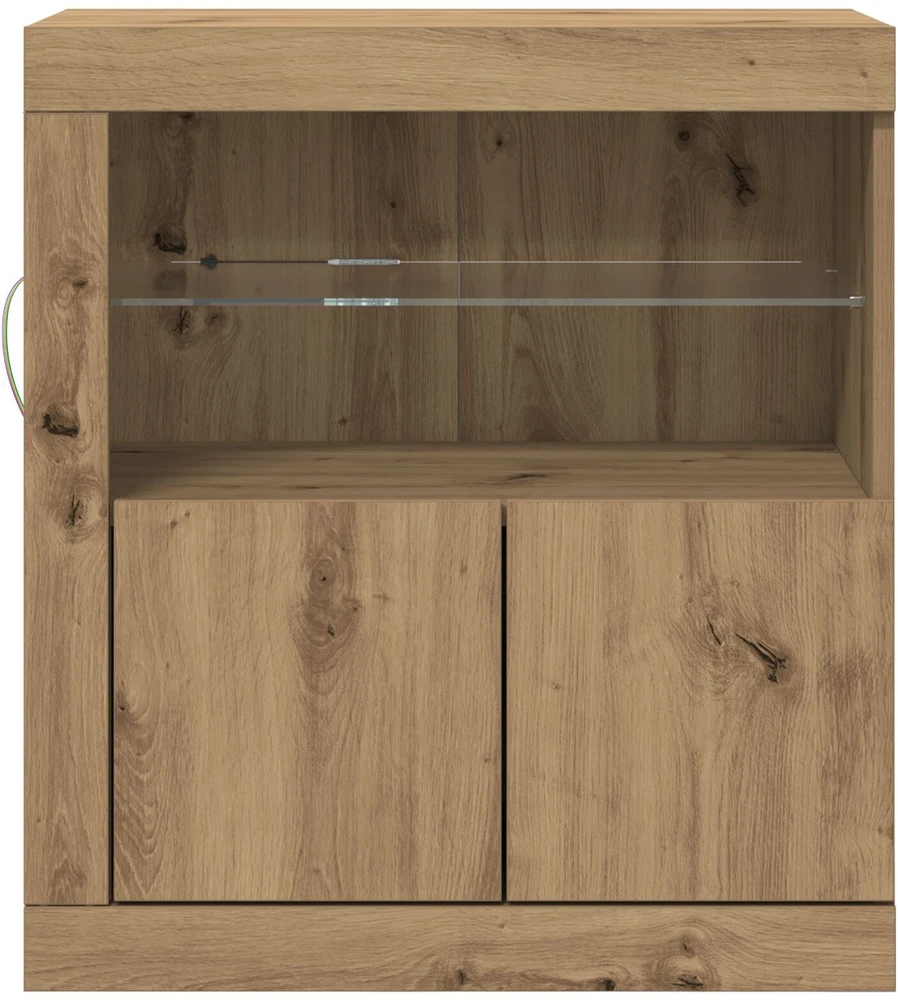 LED Bufetas Ruda 60,5 x 37 x 67 cm Apdirbta mediena