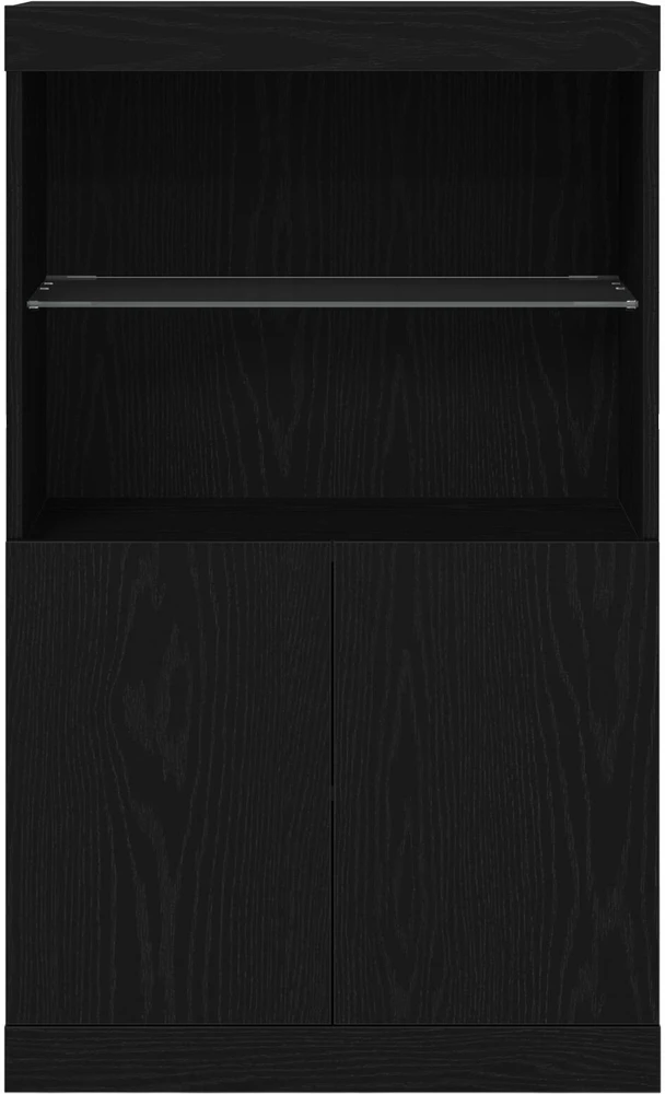 LED Bufetas Juoda 60 x 37 x 100 cm Apdirbta mediena