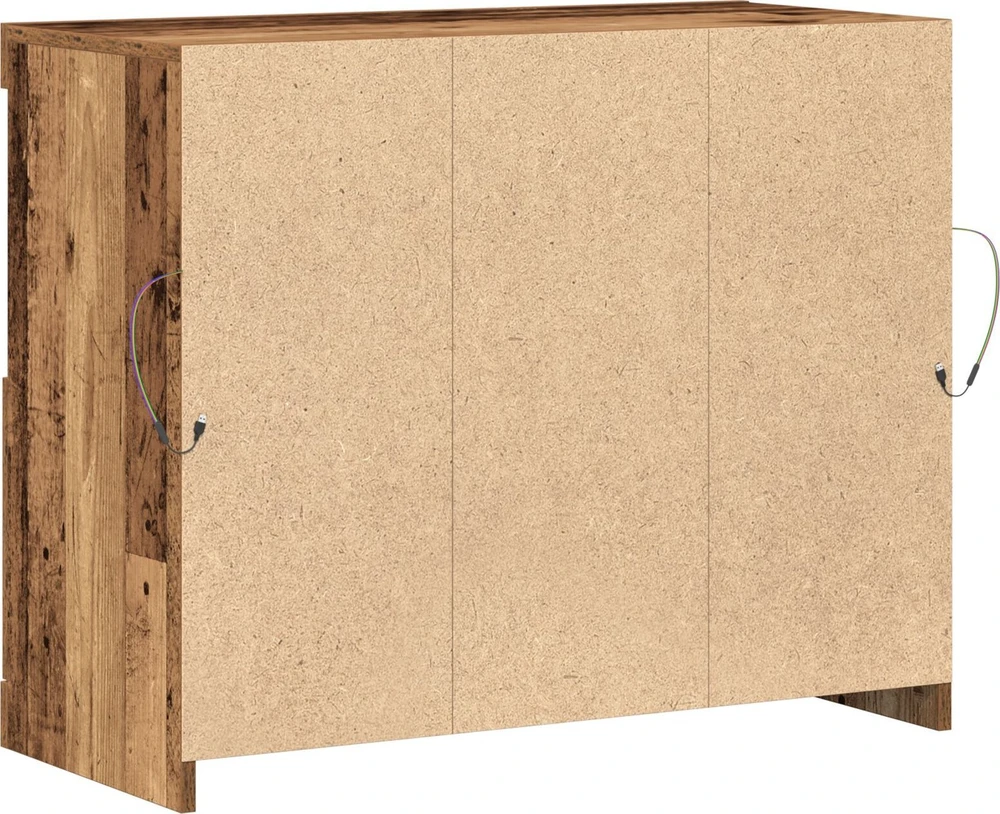 LED Bufetas Ruda 81 x 37 x 66,5 cm Apdirbta mediena