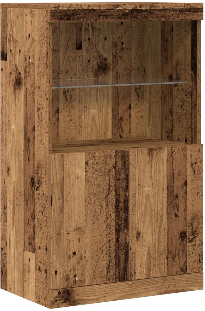LED Bufetas Ruda 60 x 37 x 100 cm Apdirbta mediena